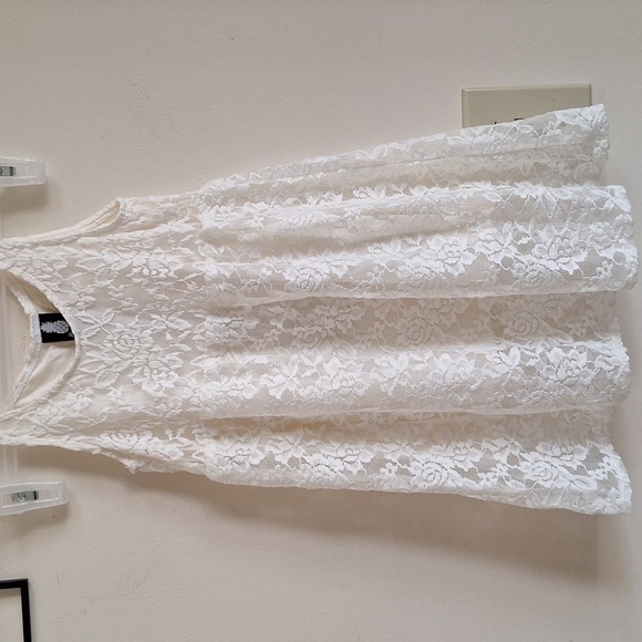 Pineapple Clothing Kids White Lace Sleeveless Dress Size 3/4 | 2-3 Years - Picture 4 of 11